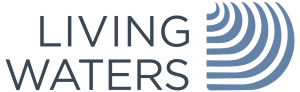 Living Waters title with logo on the right side.